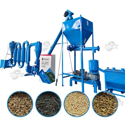 Linea di produzione di pellet di legno da biomassa da 300–500 Kg/h